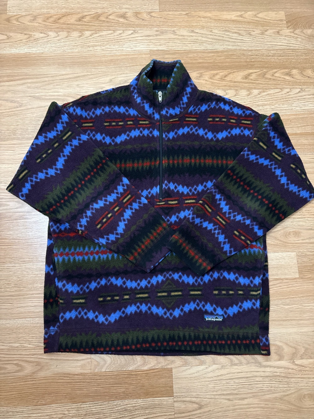 Vintage 90s Patagonia Aztec Sacajawea Fleece Pullover M Rare USA Made